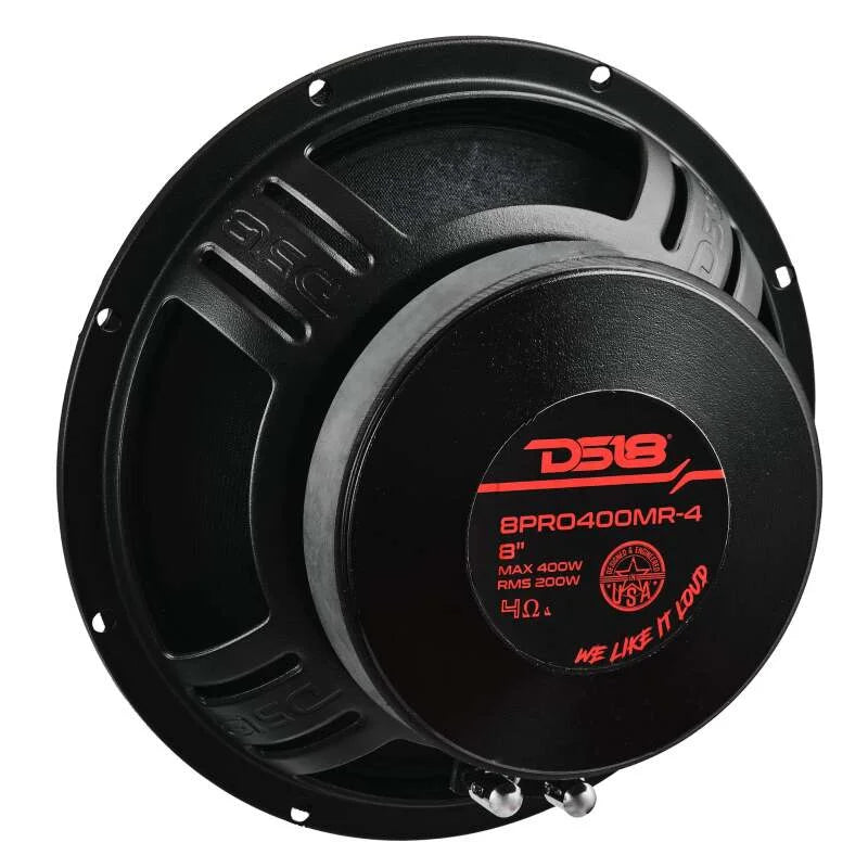 DS18 8in 200 Watts RMS 4 ohm Mid-Range Loudspeaker High Sensitivity 104dB - Side View