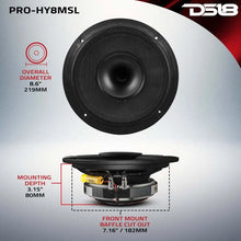Load image into Gallery viewer, DS18 8in 200 Watts RMS 8 ohm Mid-Range Loudspeaker Shallow Grill Included - Additional View 7