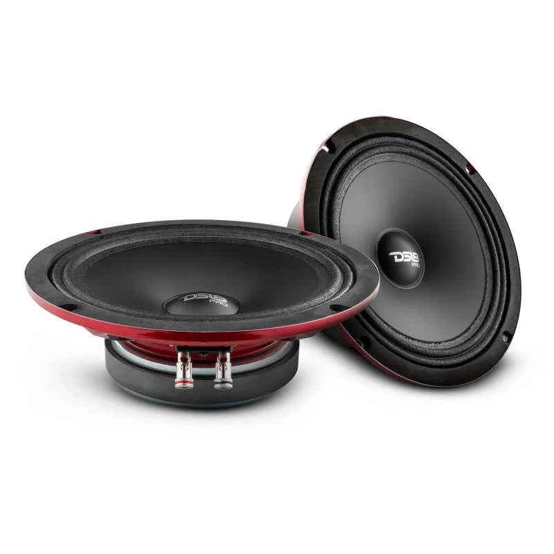 DS18 8in 250 Watts RMS 2 ohm Mid-Range Loudspeaker Shallow - Side View