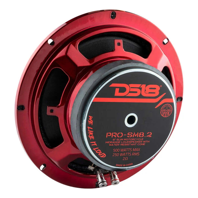 DS18 8in 250 Watts RMS 2 ohm Mid-Range Loudspeaker Shallow - Back View