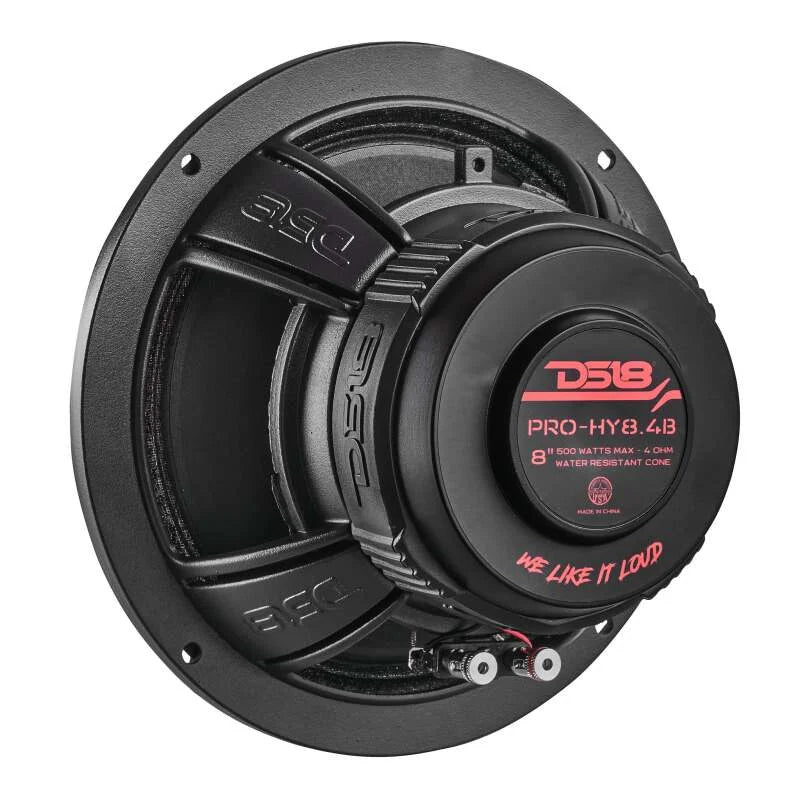 DS18 8in 250 Watts RMS 4 ohm Mid-Range Loudspeaker w/ Water Resistant Cone - Back View
