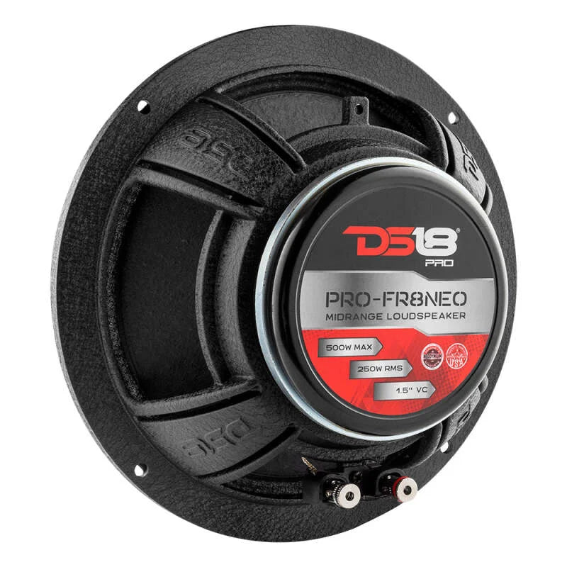 DS18 8in 250 Watts RMS 4 ohm Neodymium Full Range Loudspeaker - Side View