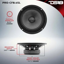 Load image into Gallery viewer, DS18 8in 275 Watts RMS 4 ohm Mid-Bass Loudspeaker Shallow - Additional View 7