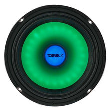 Load image into Gallery viewer, DS18 8in 275 Watts RMS 4 ohm Mid Range Loudspeaker w/ Translucent Dust Cap and Cone w/RGB LED Lights - Additional View 8