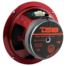 Load image into Gallery viewer, DS18 8in 275 Watts RMS 4 ohm Mid-Range Loudspeaker w/ RGB Dust Cap - Back View