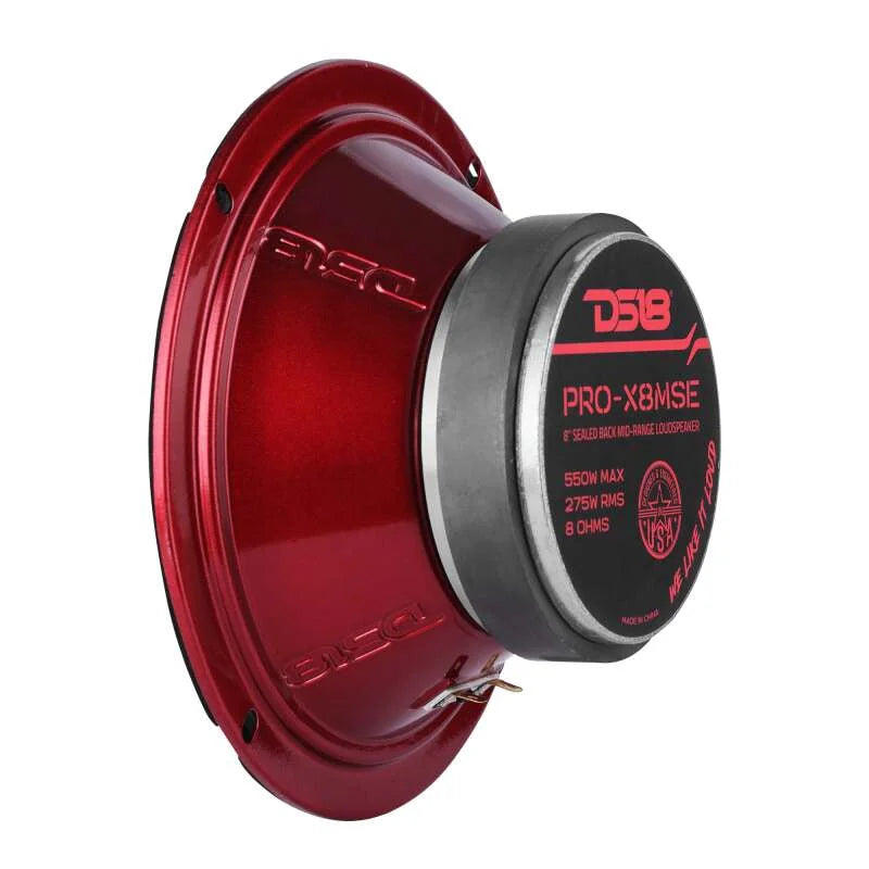 DS18 8in 275 Watts RMS 8 ohm Mid-Range Loudspeaker Sealed Back - Main Product View