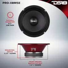 Load image into Gallery viewer, DS18 8in 275 Watts RMS 8 ohm Mid-Range Loudspeaker Sealed Back - Back View