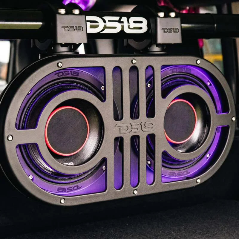 DS18 8in Rollcage Soundbar Loaded Built in RGB LED Lights 500 Watts RMS 2x PRO-HY8.4B Included - Additional View 6
