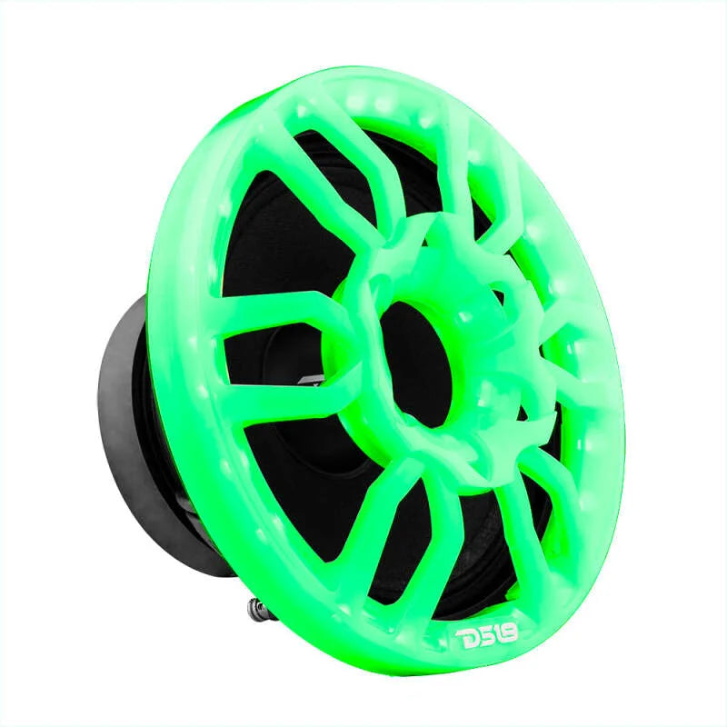 DS18 8in Speaker Grill w/ RGB LED Lights - Back View