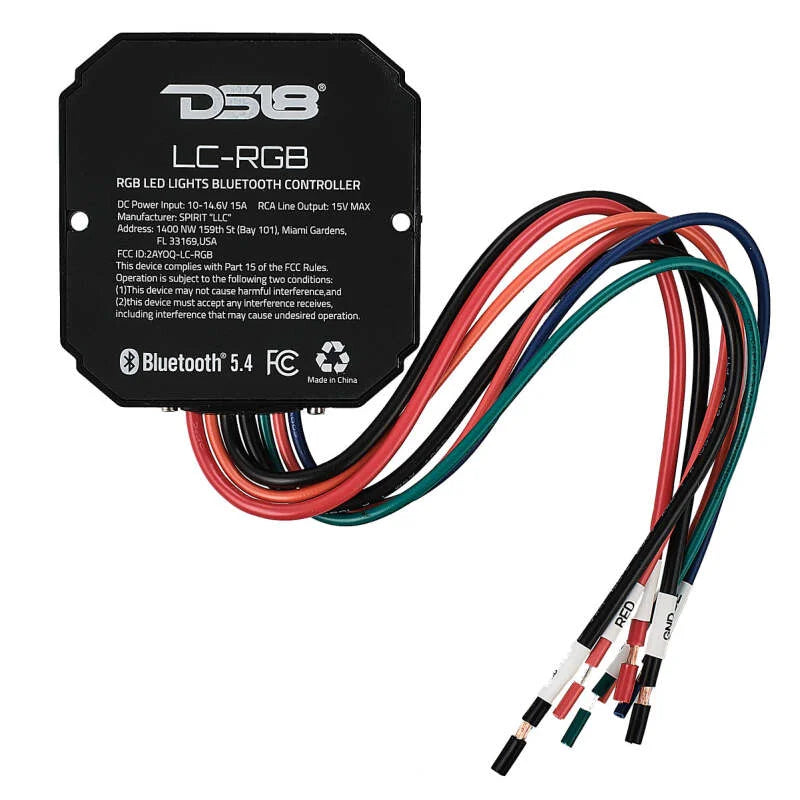 DS18 Bluetooth Module RGB LED Lights Control IP66 Waterproof Rating - Side View