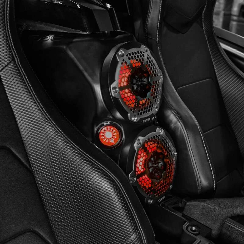 DS18 Center Console Enclosure 2x 6in & 2x 2.28in Speakers (Not Included) fits 2015+ Polaris Slingshot - Additional View 10