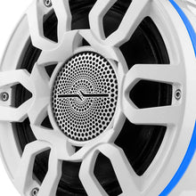 Load image into Gallery viewer, DS18 Compact Pro Towers 8in 250 Watts RMS RGB LED Lights PRO-HY8.4B Included Cover Included White - Back View