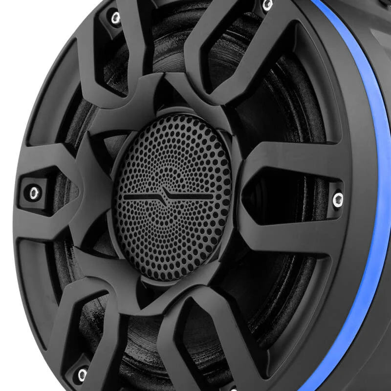 DS18 Compact Pro Towers 8in 250 Watts RMS RGB LED Lights PRO-HY8.4B Included Cover Included White - Additional View 5