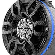Load image into Gallery viewer, DS18 Compact Pro Towers 8in 250 Watts RMS RGB LEDs PRO-HY8.4B Included Cover Incl Black Crbn Fiber - Main Product View