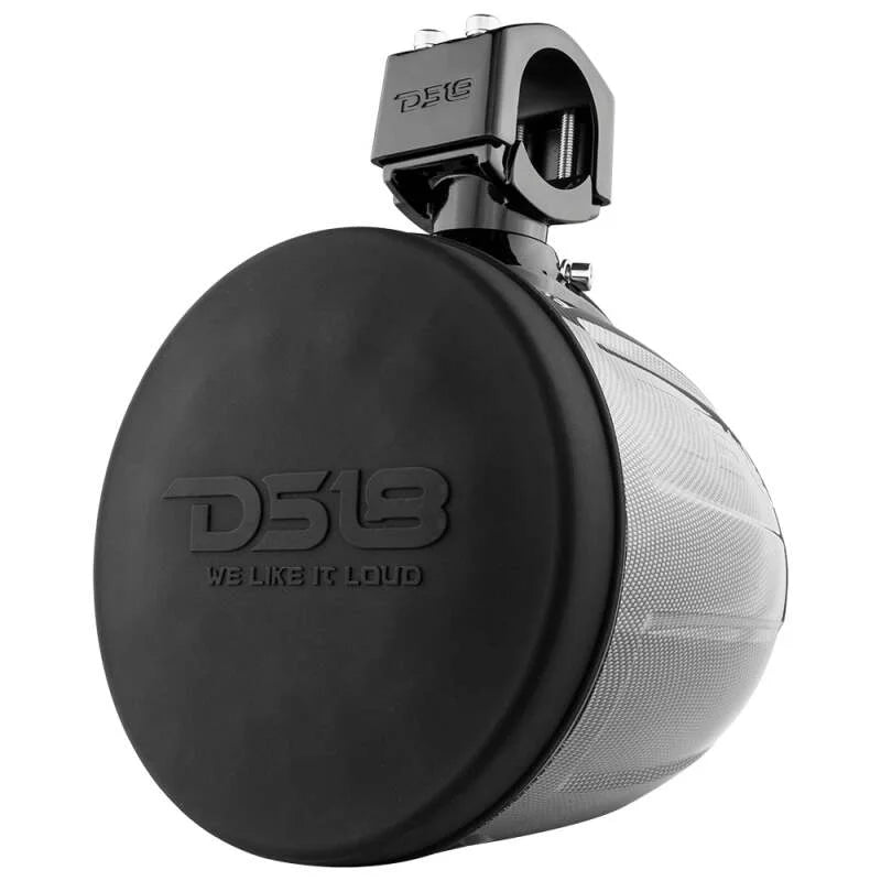 DS18 Compact Pro Towers 8in 250 Watts RMS RGB LEDs PRO-HY8.4B Included Cover Incl Black Crbn Fiber - Additional View 5