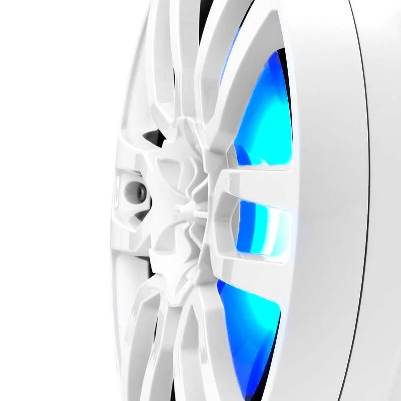 DS18 Compact Towers With Flat And Pole Mounts 8in 125 Watts RMS RGB LED Lights White - Main Product View