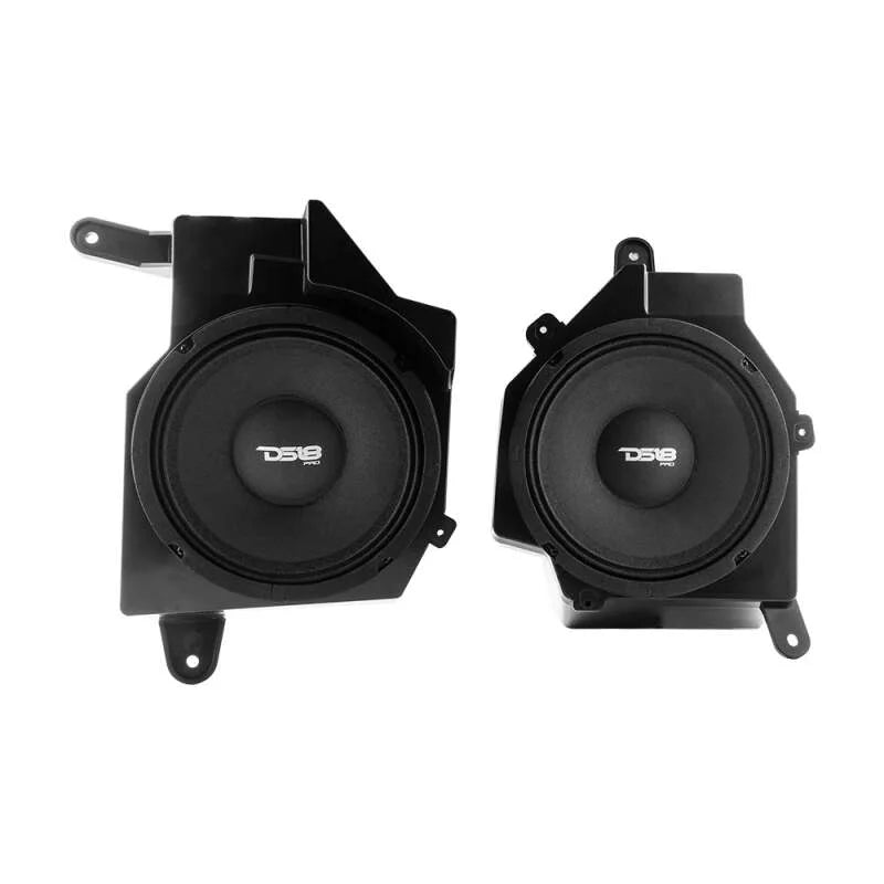DS18 Dash Enclosure w/ 2x 6.5in Speakers Left + Right 2x 6JP300N-4 150 Watts RMS fits Jeep JL / JLU / JT - Back View