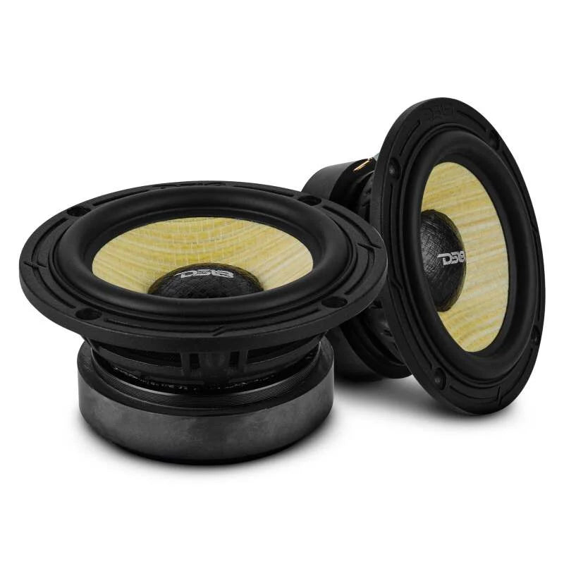 DS18 Deluxe Quality 3.5in Speaker 60 Watts RMS 4 ohm Yellow Straw + Composite Foam Cone Full Range - Main Product View