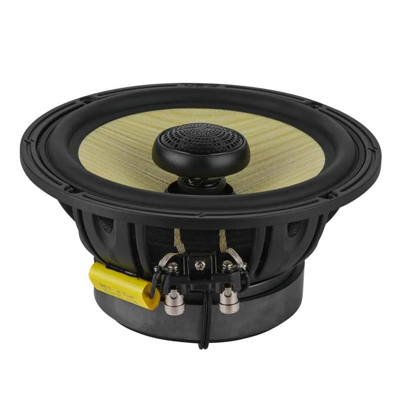 DS18 Deluxe Quality 6.5in Coaxial 150 Watts RMS 4 ohm Yellow Straw + Composite Foam Cone - Back View