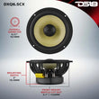 Load image into Gallery viewer, DS18 Deluxe Quality 6.5in Coaxial 150 Watts RMS 4 ohm Yellow Straw + Composite Foam Cone - Additional View 7