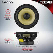 Load image into Gallery viewer, DS18 Deluxe Quality 6.5in Coaxial 150 Watts RMS 4 ohm Yellow Straw + Composite Foam Cone - Additional View 7