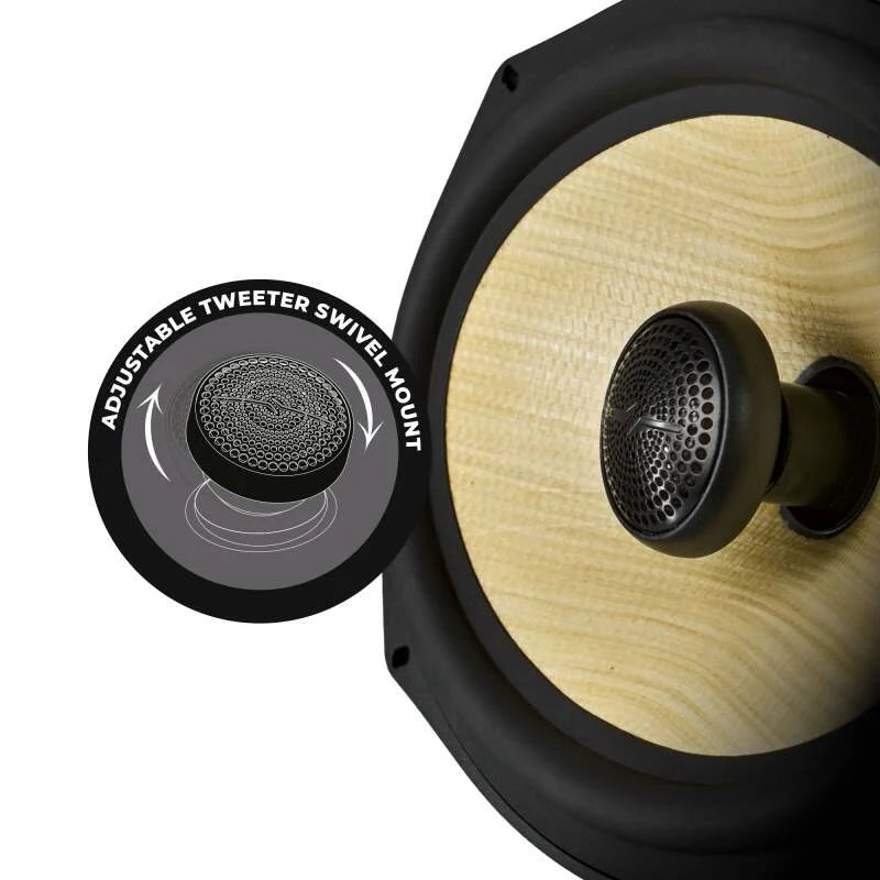 DS18 Deluxe Quality 6x9in Coaxial 150 Watts RMS 4 ohm Yellow Straw + Composite Foam Cone - Additional View 6