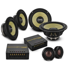 Load image into Gallery viewer, DS18 Dlx Qlty 6.5in+3.5in+2.2in 3-Way 180 Watt RMS 4 ohm Ylw Straw + Composite Foam Cone Neodymium - Additional View 8