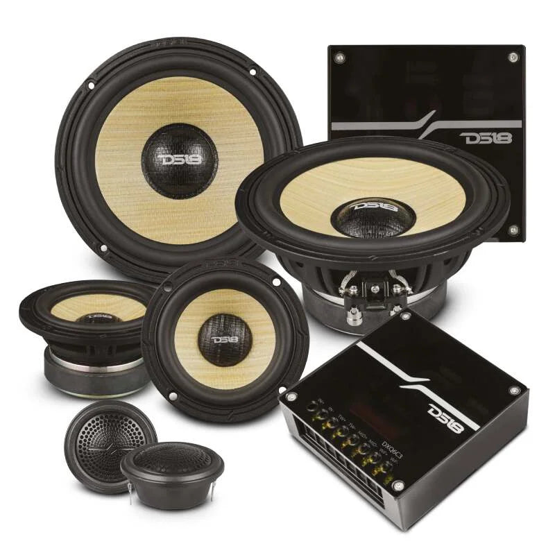 DS18 Dlx Quality 6.5in + 3.5in + 2in 3-Way 150 Watts RMS 4 ohm Yellow Straw + Composite Foam Cone - Additional View 9