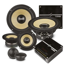 Load image into Gallery viewer, DS18 Dlx Quality 6.5in + 3.5in + 2in 3-Way 150 Watts RMS 4 ohm Yellow Straw + Composite Foam Cone - Additional View 9