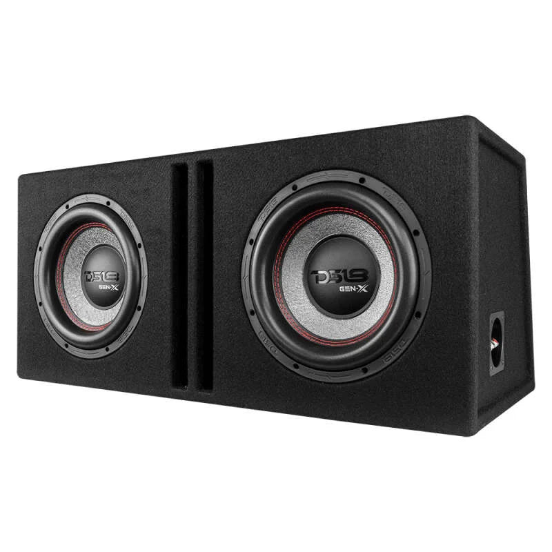 DS18 Dual 10in Loaded 800 Watts RMS 2x GEN-X104D Ported Enclosure Speakers Included - Main Product View