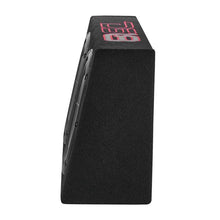 Load image into Gallery viewer, DS18 Dual 10in Shallow Enclosure w/ Subwoofer 350 Watts RMS Sealed Black Carpet - Additional View 5