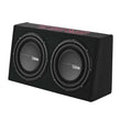 Load image into Gallery viewer, DS18 Dual 10in Shallow Enclosure w/ Subwoofer 350 Watts RMS Sealed Black Carpet - Additional View 7