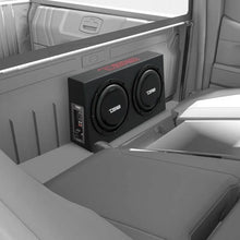 Load image into Gallery viewer, DS18 Dual 10in Shallow Enclosure w/ Subwoofer 350 Watts RMS Sealed Black Carpet Amplified - Main Product View