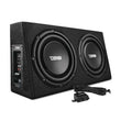 Load image into Gallery viewer, DS18 Dual 10in Shallow Enclosure w/ Subwoofer 350 Watts RMS Sealed Black Carpet Amplified - Additional View 6
