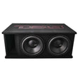 Load image into Gallery viewer, DS18 Dual 12in Loaded 1500 Watts RMS 2x ZR12.4D Ported Enclosure w/ Subwoofer - Back View