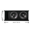 Load image into Gallery viewer, DS18 Dual 12in Loaded 1500 Watts RMS 2x ZR12.4D Ported Enclosure w/ Subwoofer - Installation View