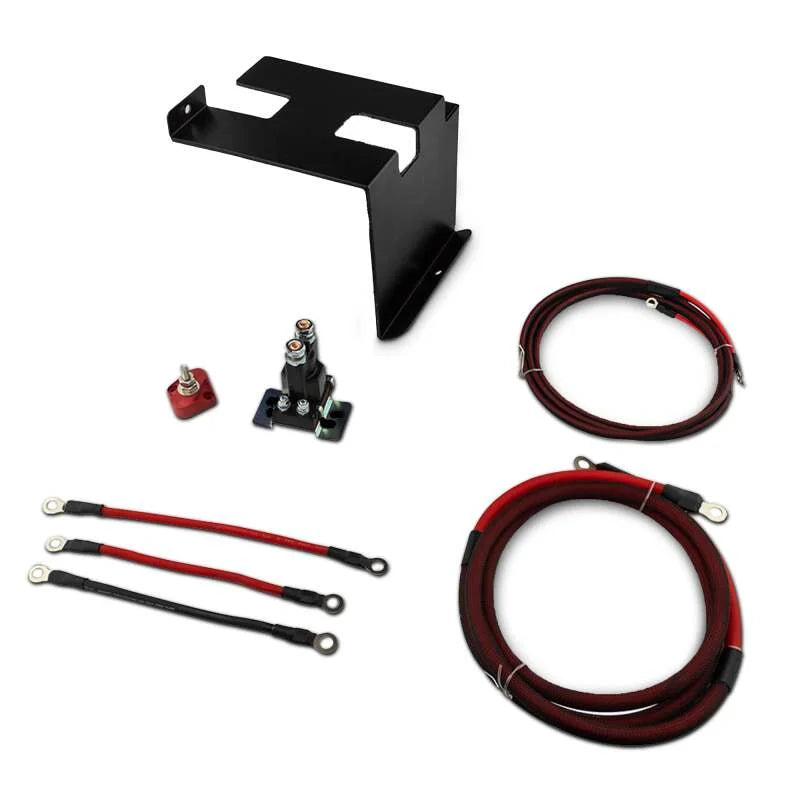 DS18 Dual Battery Upgrade 80 Amp Battery Isolator Fits 2 Batteries Wire & Battery Bracket Kit 18-24 - Installation View