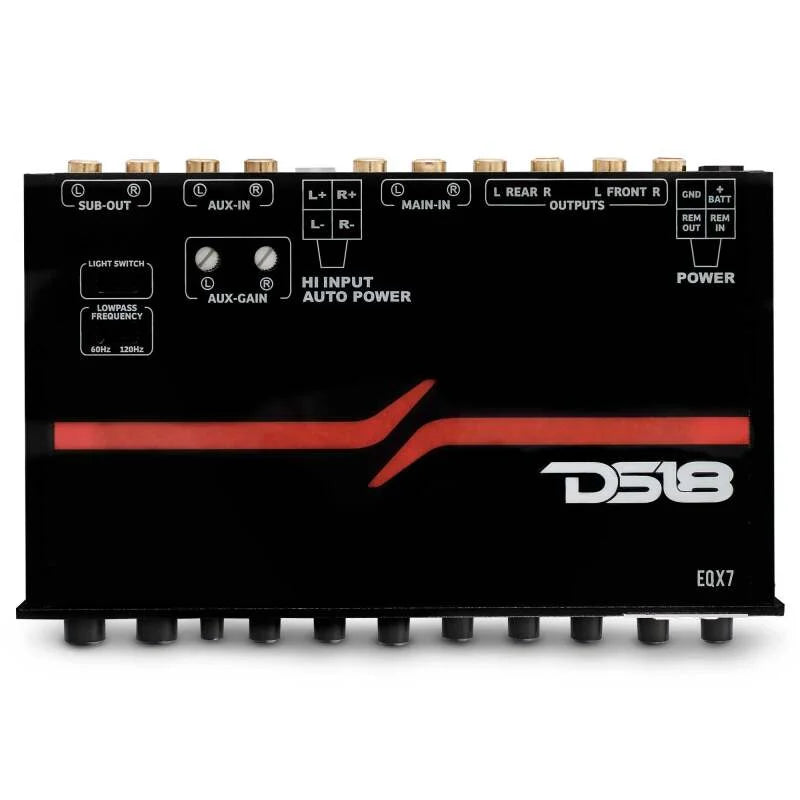 DS18 EQX High Volt 7-Band Equalizer High Level Input Auto Turn On - Main Product View