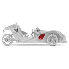 Load image into Gallery viewer, DS18 Front Fender Dual 8in Speaker Enclosure w/ LEDs (Speakers Not Included) fits 2015+ Polaris Slingshot - Installation View