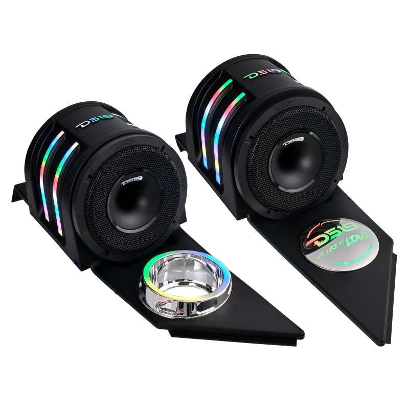 DS18 Headrest Enclosure 4 x 6.5in Speakers (Not Included) fits 2015+ Polaris Slingshot - Main Product View
