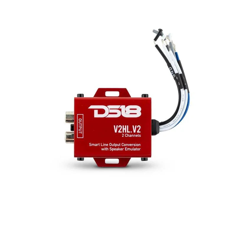 DS18 Hi/Low Converter 2-Chnl Speaker Emulator Remote Out For Adding Aftermarket Amps To Any System - Main Product View
