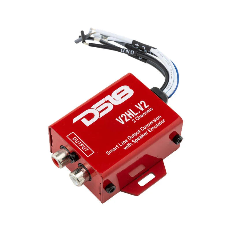 DS18 Hi/Low Converter 2-Chnl Speaker Emulator Remote Out For Adding Aftermarket Amps To Any System - Installation View
