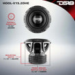 Load image into Gallery viewer, DS18 Hooligan High Excursion Subwoofer 15in 4000 Watts RMS 2 ohm DVC - Additional View 5