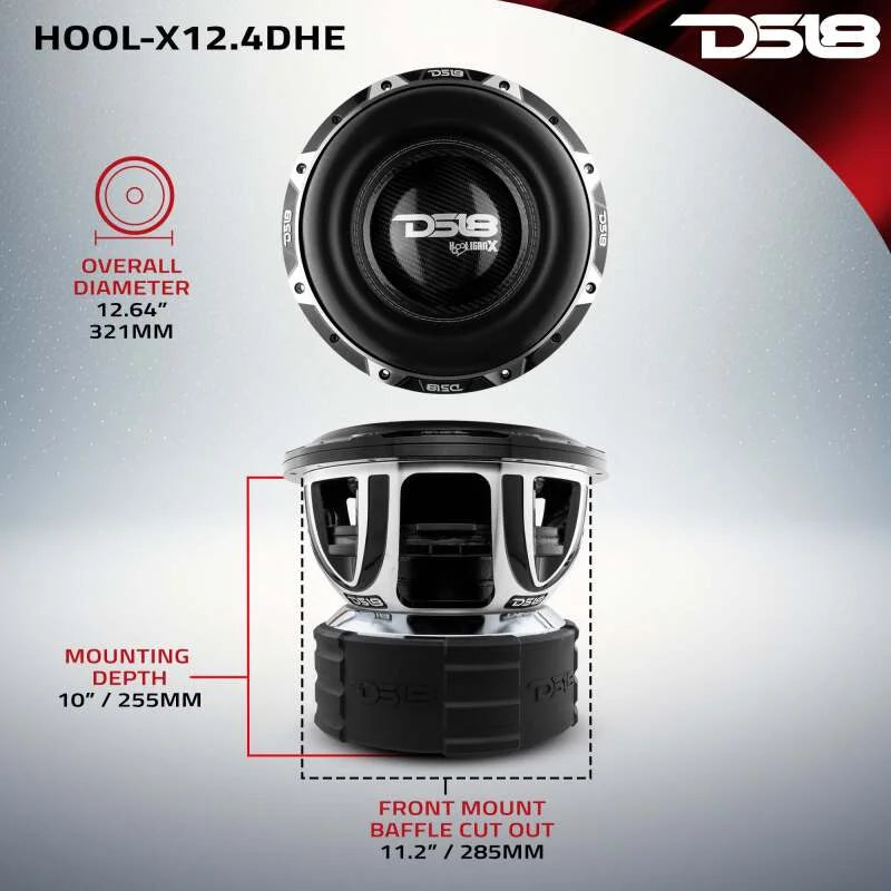 DS18 Hooligan High Excursion Subwoofer 15in 4000 Watts RMS 2 ohm DVC - Additional View 6