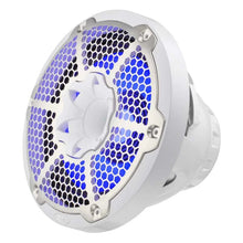 Load image into Gallery viewer, DS18 Hybrid Marine Speaker w/ Driver And RGB LEDs 10in 2-Way 450 Watts RMS 4 ohm White w/ Cover - Additional View 5