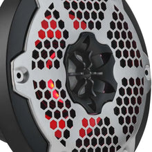 Load image into Gallery viewer, DS18 Hybrid Marine Speaker w/ Driver And RGB LEDs 6.5in 2-Way 250 Watts RMS 4 ohm Black w/ Covers - Main Product View