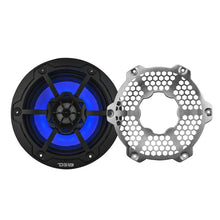 Load image into Gallery viewer, DS18 Hybrid Marine Speaker w/ Driver And RGB LEDs 6.5in 2-Way 250 Watts RMS 4 ohm Black w/ Covers - Additional View 5