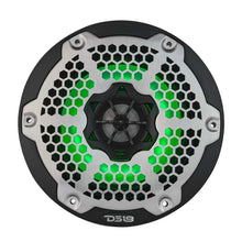 Load image into Gallery viewer, DS18 Hybrid Marine Speaker w/ Driver And RGB LEDs 6.5in 2-Way 250 Watts RMS 4 ohm Black w/ Covers - Additional View 9