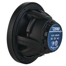 Load image into Gallery viewer, DS18 Hybrid Marine Speaker w/ Driver And RGB LEDs 8in 2-Way 350 Watts RMS 4 ohm Black w/ Covers - Side View