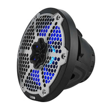 Load image into Gallery viewer, DS18 Hybrid Marine Speaker w/ Driver And RGB LEDs 8in 2-Way 350 Watts RMS 4 ohm Black w/ Covers - Installation View